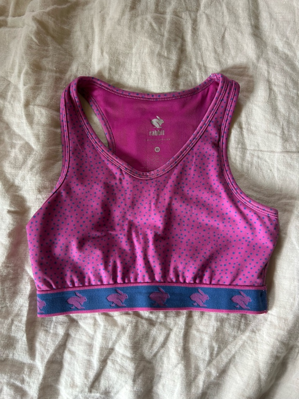 Rabbit Women's Pink Sports Bra - Racerback Support - Picture 3 of 6
